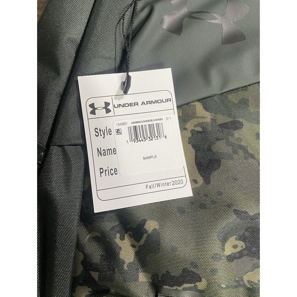 Under Armour UA Backpack Black green “Sample” Fall/Winter 2020 Rare Tamanho - Picture 2 of 6